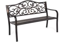 Lauko suoliukas Bloom Gold 177991, aukso sp./juoda sp., 53 cm x 127 cm x 91 cm