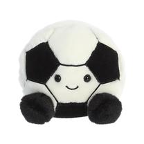 Mīkstā rotaļlieta bumba Aurora Palm Pals Football, balta krās./melna krās., 11 cm