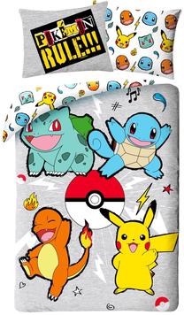 Детский комплект постельного белья Pokemon POK-472BL, многоцветный, 140 x 200 cm