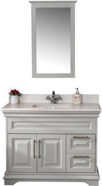 Vonios kambario baldų komplektas Kalune Design Huron 42, pilka sp., 54 cm x 105 cm x 86 cm
