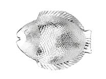 Serviravimo lėkštė Pasabahce Fish, 26 cm x 2.6 cm, 21 cm, Skaidri sp.