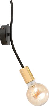 Lampa sienas Orno Giro, E27, 1 x 60 W, zelta krās. / melna krās.
