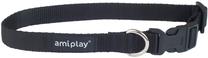 Ошейник для собак Amiplay Basic, черный цв., 350 - 500 мм x 20 мм, 35-50