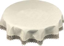 Staltiesė apvali G14-02, kreminė sp., 130 x 130 cm