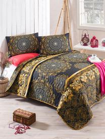 Lovatiesė Mijolnir Single Quilted 143EPJ9734, aukso sp./juoda sp., 160 cm x 220 cm