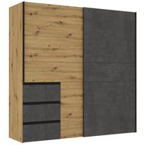 Spinta Forte Winn 2 W2QS323E71-C752, ąžuolo sp./tamsiai pilka sp., 61.2 cm x 200.1 cm x 200.5 cm