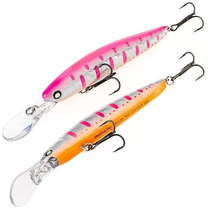Vobleris Akara Sima 90F, 9 cm, 12 g, sidabro sp./oranžinė sp./rožinė sp.