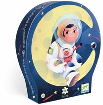 Puzle Djeco Silhouette Astronaut On the Moon DJ07301, 30 cm x 42 cm, 36 gab., daudzkrāsaina