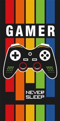 Vaikiškas rankšluostis Gamer RDO-55, įvairių spalvų, 70 cm x 140 cm