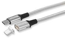 Laidas Estuff Magnetic USB-C - C 2.0, 2 x USB-C, 200 cm, pilka sp., 100 W