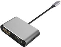 Adapteris Platinet USB-C-HDMI/VGA