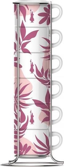Puodelių rinkiniai Bialetti Primavera, balta sp./rožinė sp., 0.09 l