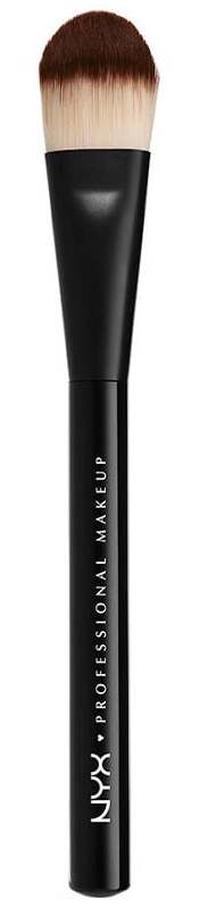 Birstīte, grima bāzei NYX Professional Makeup Pro Flat 1525-38508, melna krās.