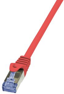 Провод Logilink Patch CAT 6A 10G S/FTP PrimeLine RJ-45 8P8C, RJ-45 8P8C, 0.5 м, красный цв.