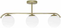 Šviestuvas lubų Candellux Lighting Amadeo 33-35424, E14, 3 x 40 W, balta sp. / žalvario sp.
