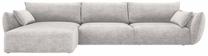 Kampinė sofa Cosmopolitan Design Matera Eden 17, sidabro sp., kairinė, 171 x 308 cm x 85 cm