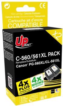 Tintes printera kasetne Uprint 560/561XL 22 ml (Bk) + 18 ml (Cl) PG-560XL/CL-561XL, dzeltens krās./melns krās./fuksīna (magenta) krās., 22 ml