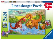 Пазл 2in1 Ravensburger Dinosaurs At Play, 18 см x 26 см, многоцветный