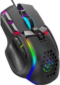 Laidinė žaidimų pelė RoGer S700, usb 2.0, juoda sp.