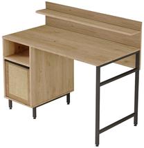 Rašomasis stalas su spintele Kalune Design ON16-SU, 120 cm x 54 cm, 99.8 cm, ąžuolo sp./riešuto sp.