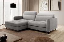Kampinė sofa - lova Gomsi Touch 03, pilka sp., kairinė, 165 x 228 cm x 100 cm