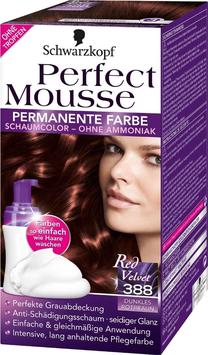 Matu krāsa Schwarzkopf Perfect Mousse, dark red brown krās., Dark Red Brown 388, 35 ml