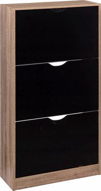 Обувной шкаф 5five Simply Smart, черный цв./коричневатый цв., 23.3 см x 60 см x 119.5 см