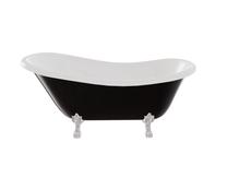 Vanna, brīvi novietots Besco Otylia B&W, 160 cm x 77 cm x 69.5 cm, ovāla, balta krās./melna krās.