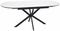 Valgomojo stalas išskleidžiamas Gaston, balta sp./juoda sp., 140 - 180 cm x 80 cm x 75 cm