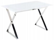 Valgomojo stalas Beliani Attica, skaidri sp./sidabro sp., 70 cm x 120 cm x 75 cm