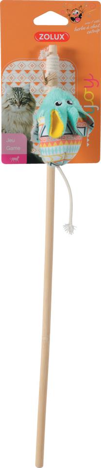 Žaislas katėms su katžole Zolux Enjoy Kali Rod Mouse 580736VER, žalia sp., 40 cm