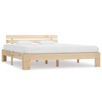 Lova dvigulė VLX Solid Pine Wood 283165, 180 x 200 cm, pušies sp, be čiužinio, su grotelėmis