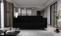 Sofa Revi Velvetmat 10, juoda sp., 98 x 215 cm x 92 cm