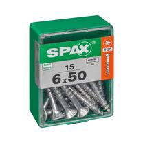 Medsraigtis, universalieji Spax, 6 x 50 mm, balta sp., 15 vnt.