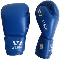 Боксерские перчатки Wesing Aiba, синий цв., 12 oz