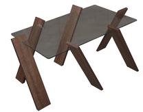 Kavos staliukas Kalune Design Roman Maxi, ąžuolo sp./tamsiai ruda sp., 92 cm x 57 cm x 41 cm