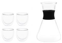 Vyno taurių komplektas Maku Mulled Wine Set, stiklas, 1 l, 4 vnt.