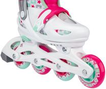 Riedučiai Nijdam Sk8 Star, balta sp./rožinė sp., 33-36