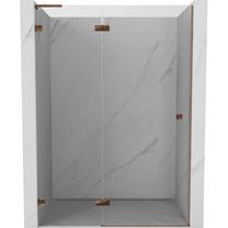 Dušo durys Mexen Lunar L, 130 cm x 200 cm, skaidri sp./aukso sp./rožinė sp./grūdintas