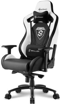 Žaidimų kėdė Sharkoon, balta/juoda