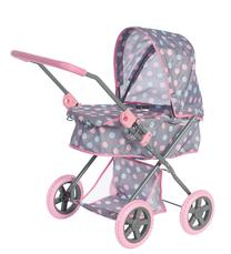 Lėlių vežimėlis Lissi Stroller 00800I, rožinė sp./pilka sp.