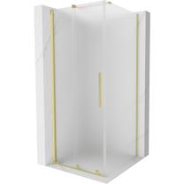 Dušas kabīne Mexen Velar 871-110-110-31-55, kvadrātveida, bez paliktņa, 110 cm x 110 cm x 200 cm, brushed gold krās./matēta faktūra
