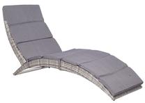 Lauko gultas VLX Folding Sun Lounger 44133, pilka sp., 159 cm x 57 cm x 76 cm