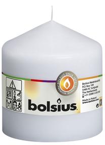 Žvakė, cilindrinė Bolsius, 45 h, balta sp.