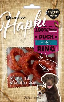 Лакомство для собак Flamingo Hapki Ring, мясо утки/треска, 0.085 кг