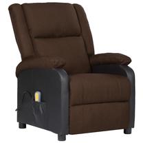 Krėslas VLX Massage Recliner 329500, tamsiai ruda sp., 94.5 cm x 71 cm x 96.5 cm