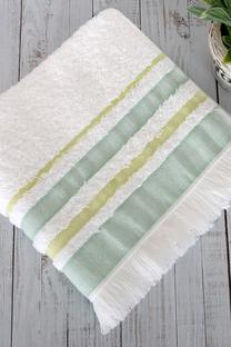 Vonios rankšluostis Foutastic Coresoft Hand Towel 396RYH1561, balta sp./žalia sp., 90 cm x 50 cm