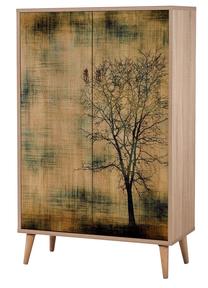 Spintelė Kalune Design Multibox 729, ruda sp./įvairių spalvų, 80 cm x 36 cm x 127 cm