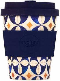 Plastikust klaas Ecoffee Cup Pattern Mick’s Truckle, 350 ml, 9 cm, silikoon/polüpiimhape (pla), sinine v.