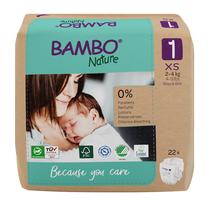 Sauskelnės Bambo Nature, 1 dydis, 2 - 4 kg, 22 vnt.